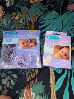 Lansinoh breast therapy and Soothies Gel Pads